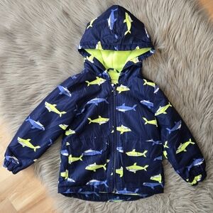 Carter's Shark Pattern Neon Fleece Lined Spring / Fall Jacket
